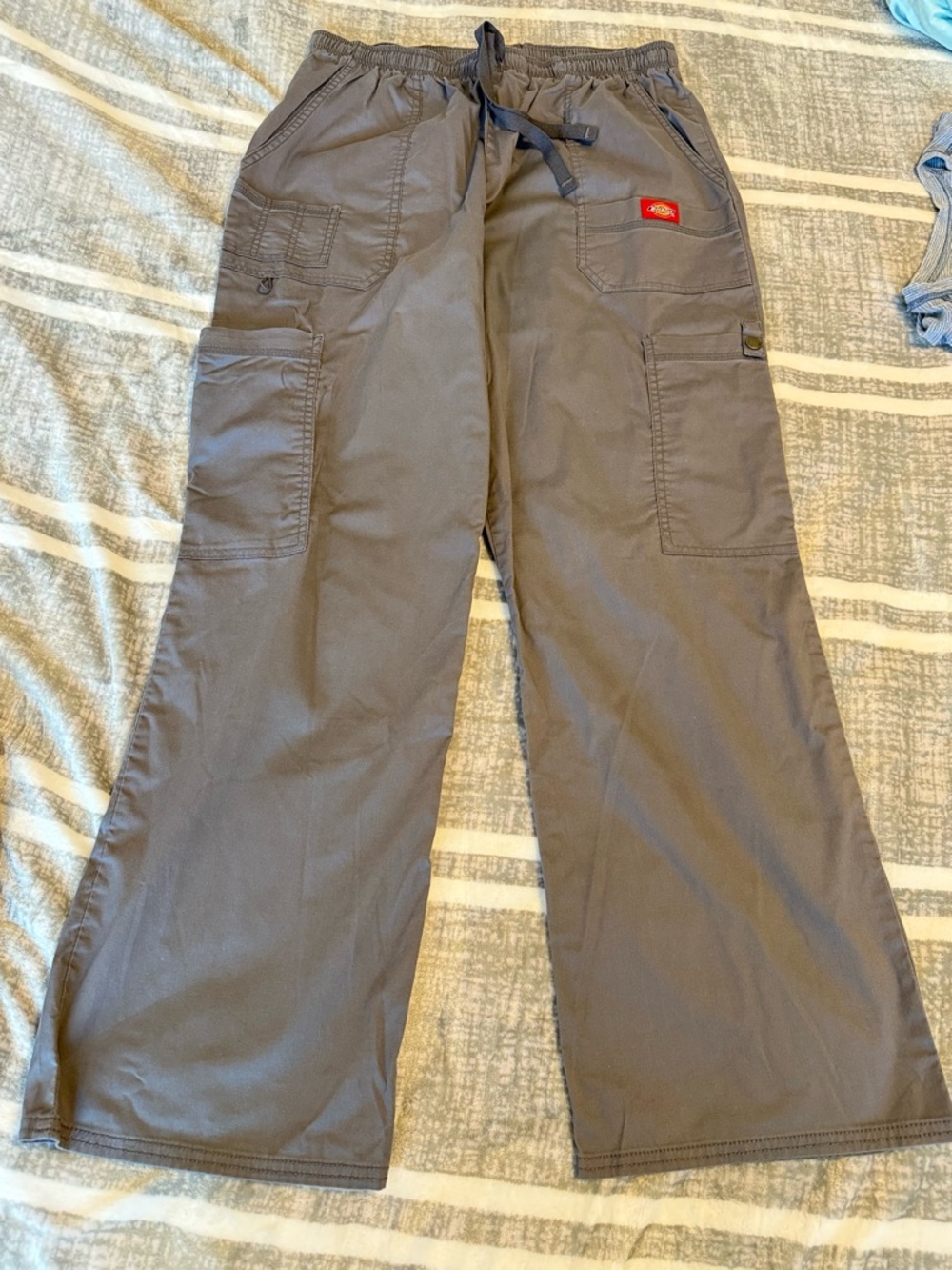 Men's Dickies Gray Cargo Pants with Elastic Waist